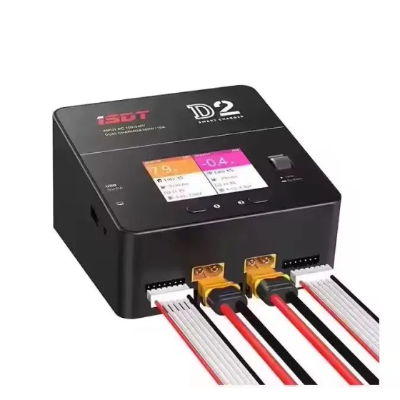 ISDT D2 Dual 200W 12A Smart Balance Charger with Built-in Power Supply Smart Battery Charger